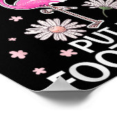 Don't Make Me Put My Foot Down Funny Flamingo Love Poster (Ecke)