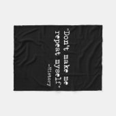 Don't Make Me Repeat Myself Funny History Teacher Fleecedecke (Vorderseite (Horizontal))