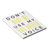 Don't Make Me Use My Bus Driver Voice bl Notizblock (angewinkelt)