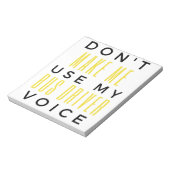 Don't Make Me Use My Bus Driver Voice bl Notizblock (Rotiert)
