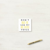 Don't Make Me Use My Bus Driver Voice bl Post-it Klebezettel (Auf Schreibtisch)