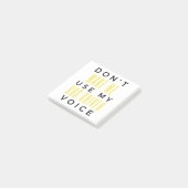 Don't Make Me Use My Bus Driver Voice bl Post-it Klebezettel (angewinkelt)