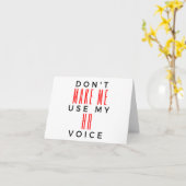 Don't Make Me Use My HR Voice 2 Karte (Gelbe Blume)