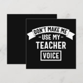 don't make me use my teacher voice save the date (Vorne/Hinten)