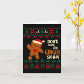 Don't Make This Ginger Snap Redhead Ugly Christmas Karte (Gelbe Blume)