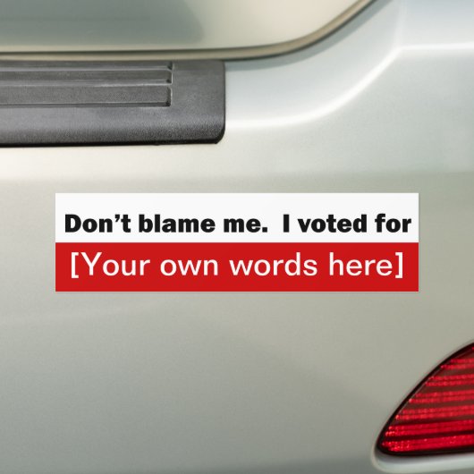 Dont-me-i-vote-Vorlage Autoaufkleber (Auf Auto)