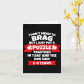 Dont Mean To Brag, Put Puzzle Together 1day, Box S Karte (Gelbe Blume)