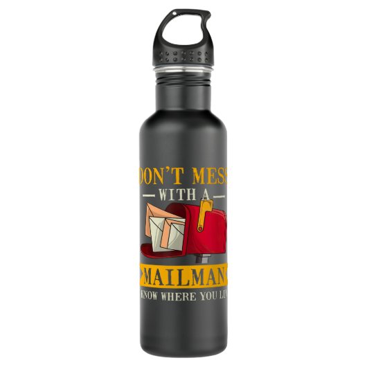 Don't Mess Mailman - Mailman Gift Postman W Edelstahlflasche (Vorderseite)