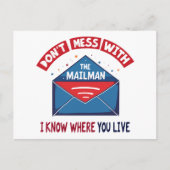Dont Mess mit dem Mailman-Spaß Postkarte (Vorderseite)