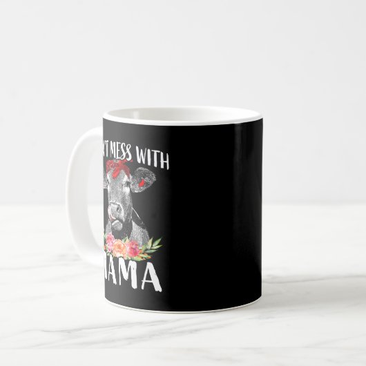 Dont Mess mit Mama Funny Kuh Mama Mama Geschenk Kaffeetasse (Vorderseite Links)