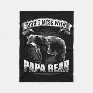 Dont Mess mit Papa Bären Vater Camping Grizzly Cam Fleecedecke