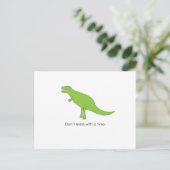 Don't Mess With A T-rex Funny Dino Fan Gift Postkarte (Stehend Vorderseite)
