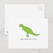 Don't Mess With A T-rex Funny Dino Fan Gift Postkarte (Vorne/Hinten)