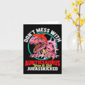 Don't Mess With Auntiesaurus - Aunty Auntie Gender Karte (Gelbe Blume)