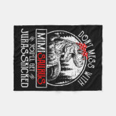 Don't Mess With Mimisaurus You'll Get Jurkicked Mi Fleecedecke (Vorderseite (Horizontal))