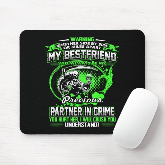 Don't Mess With My Friend  Mousepad (Mit Mouse)