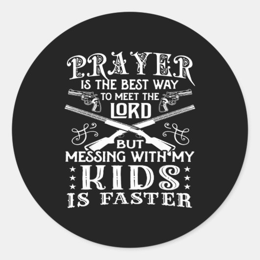 Don't Mess With My Kids! Mom Runder Aufkleber (Vorderseite)