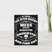 Don't Mess With My Pretty Daughter Shirt Father's  Karte (Vorderseite)