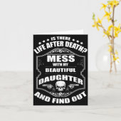 Don't Mess With My Pretty Daughter Shirt Father's  Karte (Gelbe Blume)