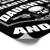 Don't Mess With My Pretty Daughter Shirt Father's  Poster (Ecke)