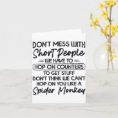 Don't Mess With Short People  Karte (Gelbe Blume)