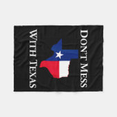 Don't Mess With Texas State Pride Shirt  Fleecedecke (Vorderseite (Horizontal))