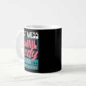 Don't Mess With The Mail Lady - Mailwoman Mail Car Kaffeetasse (Vorderseite Links)