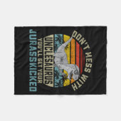 Don't Mess With Unclesaurus You'll Get Jurkicked U Fleecedecke (Vorderseite (Horizontal))
