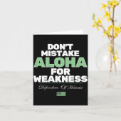 Don't Mistake Aloha For Weakness (on Back) Karte (Gelbe Blume)