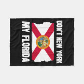 Don't New York My Florida Florida Flag Retro Usa V Fleecedecke (Vorderseite (Horizontal))