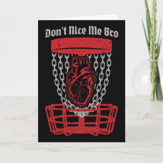 Don't Nice Me Bro Disc Golf Spieler Sket Anatomisc Karte (Vorderseite)