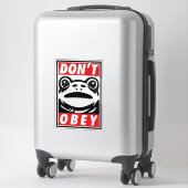 Don't Obey Funny Frog Resist No King USA Aufkleber (Koffer)
