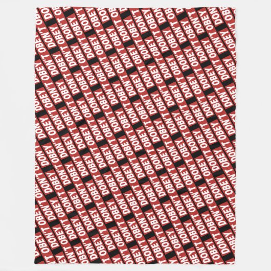 Don't Obey Portland Frog Protest Fleecedecke (Vorderseite)