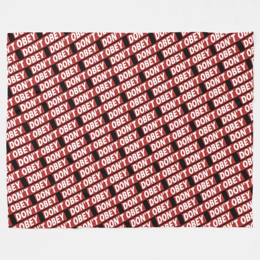 Don't Obey Portland Frog Protest Fleecedecke (Vorderseite (Horizontal))