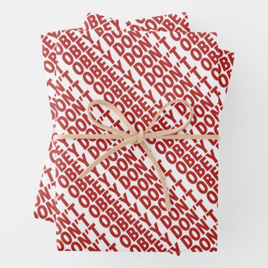 Don't Obey Portland Frog Protest Geschenkpapier Set (Beispiel)