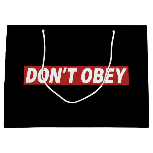 Don't Obey Portland Frog Protest Große Geschenktüte (Vorderseite)