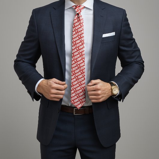 Don't Obey Portland Frog Protest Krawatte