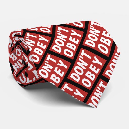 Don't Obey Portland Frog Protest Krawatte (Gerollt)