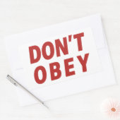 Don't Obey Portland Frog Protest Rechteckiger Aufkleber (Umschlag)