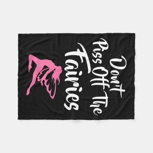 Don't Off The Fairies Fairytale Fantasy Fairy  Fleecedecke (Vorderseite (Horizontal))