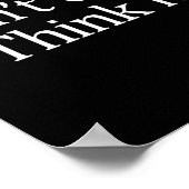 Don't Over Think It - Poster (Ecke)