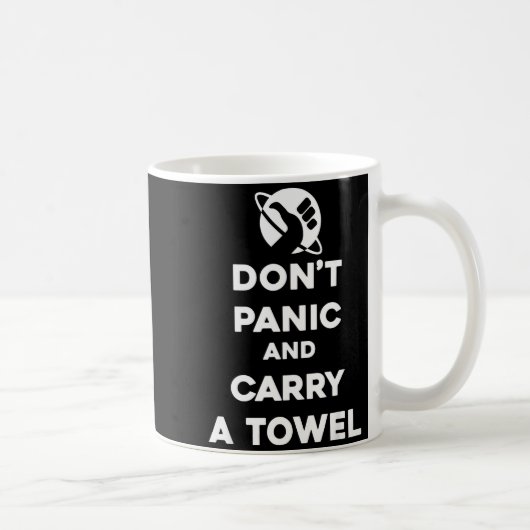 Don't Panic And Carry A Towel - Towel Day May 25th Kaffeetasse (Rechts)