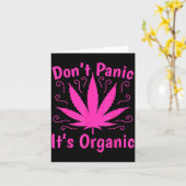 Don't Panic It's Organic Marijuan Weed T Leaf Ston Karte (Gelbe Blume)