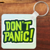 Don't Panic premium design Keychain Schlüsselanhänger (Rückseite)