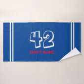 Don't panic Towel Day, Douglas Adams, 42 Badehandtuch (Badehandtuch)