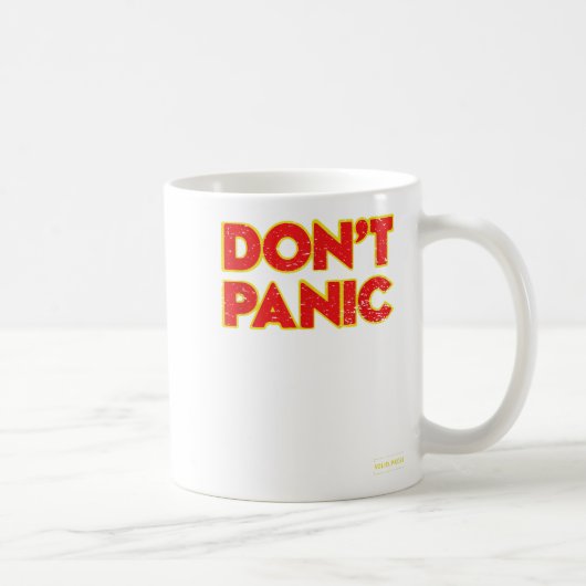 Don't Panic Vintage Distressed Shirt  Kaffeetasse (Rechts)
