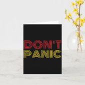 Don't Panic Vintage Distressed Shirt Long Sleeve Karte (Gelbe Blume)