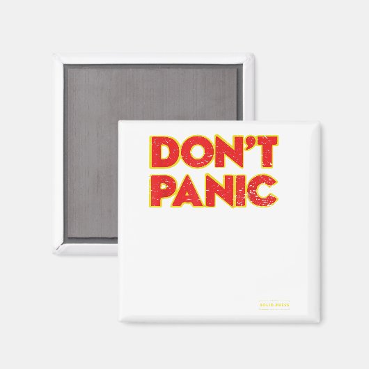 Don't Panic Vintage Distressed Shirt  Magnet (Vorderseite/Rückseite)