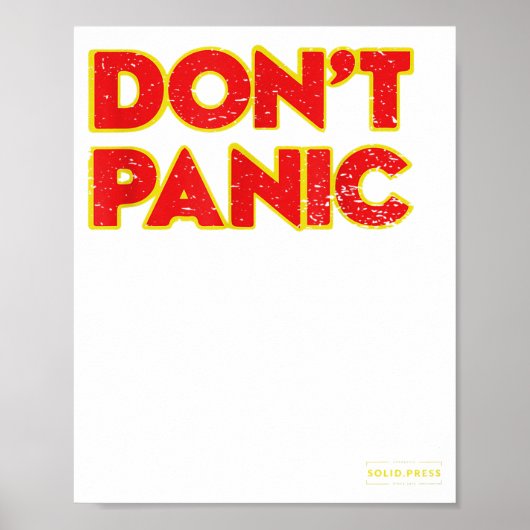 Don't Panic Vintage Distressed Shirt  Poster (Vorne)