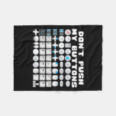 Don't Push My Buttons Gamer Gaming Funny Game  Fleecedecke (Vorderseite (Horizontal))